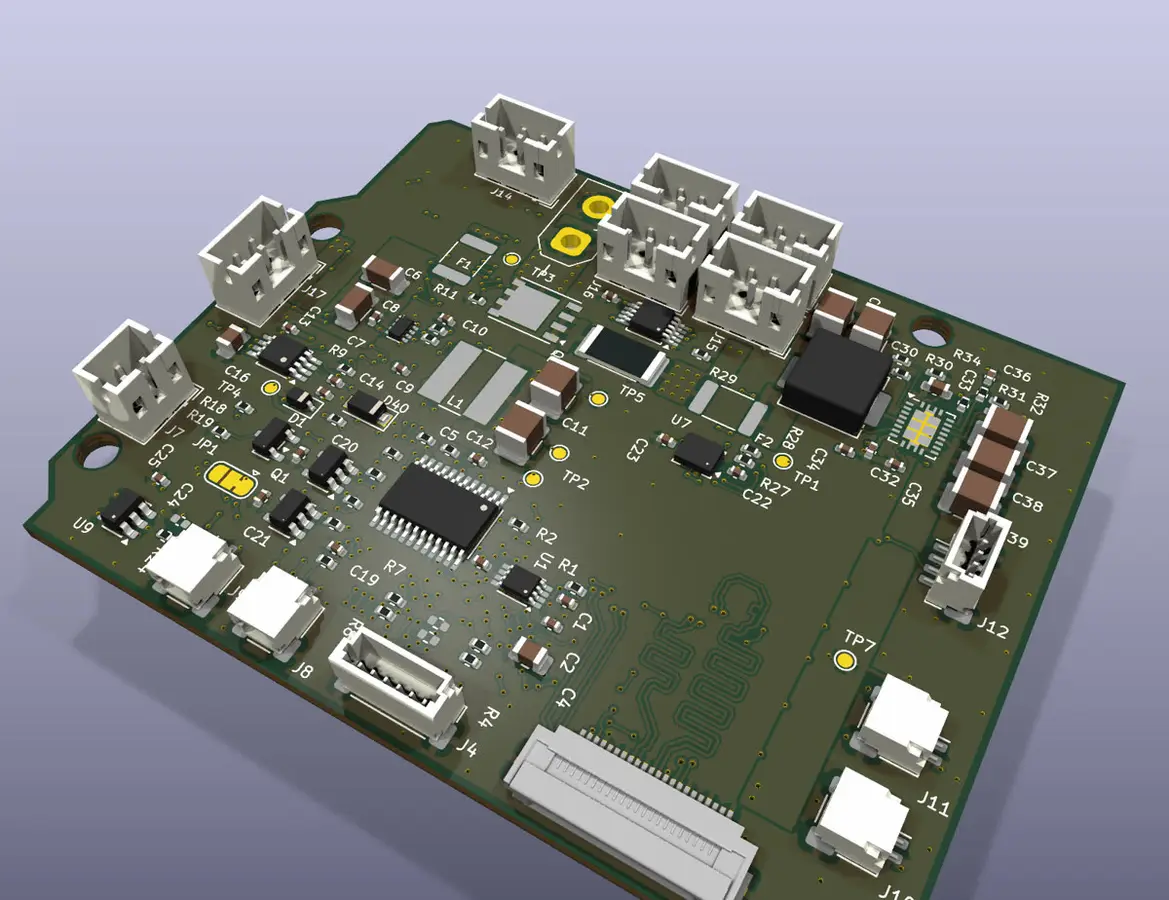 Rendered Huebot controller board