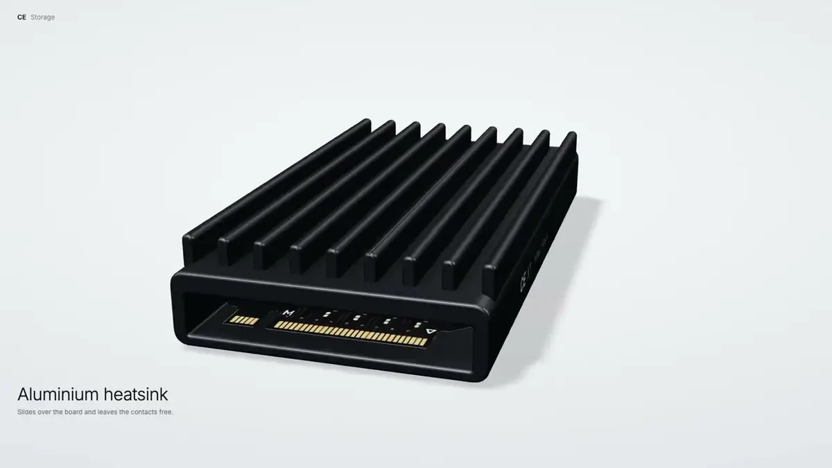 Custom SSD in an aluminium heatsink